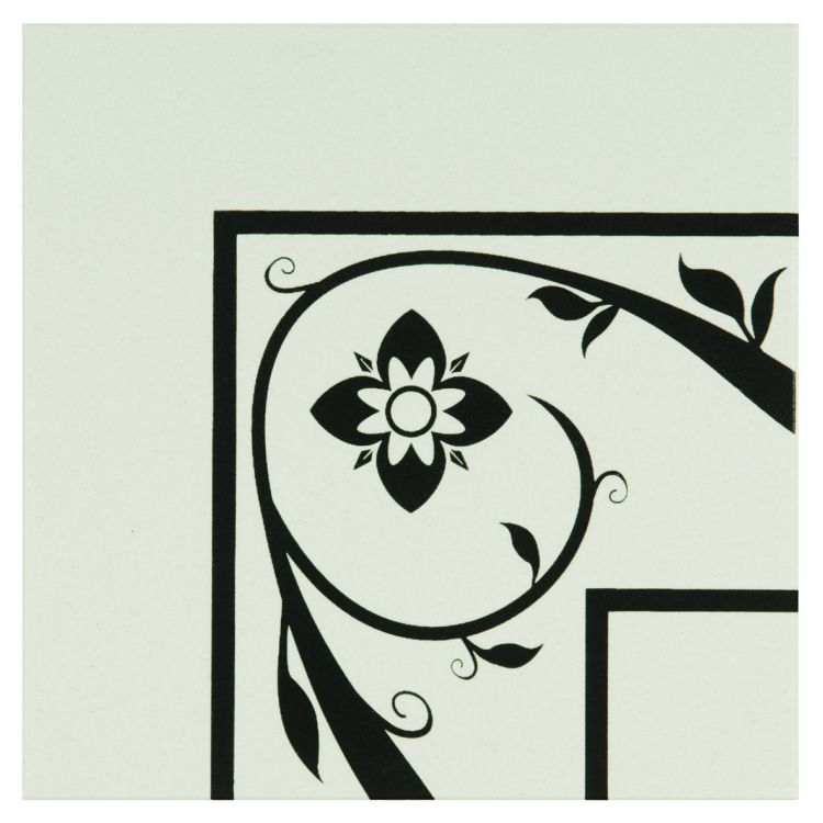 Оriginal Style Odyssey Primo Saxon Corner Black on Dover White 15x15cm