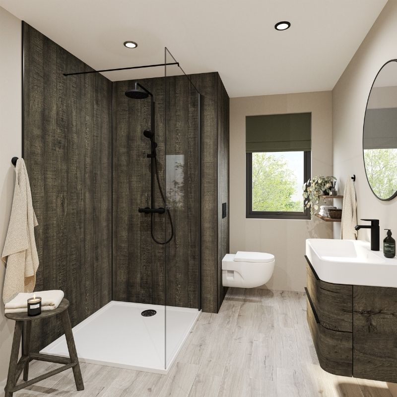 Laminate Wall Panel Square Edge - 1210mm x 2420mm x 11mm Charred Elm