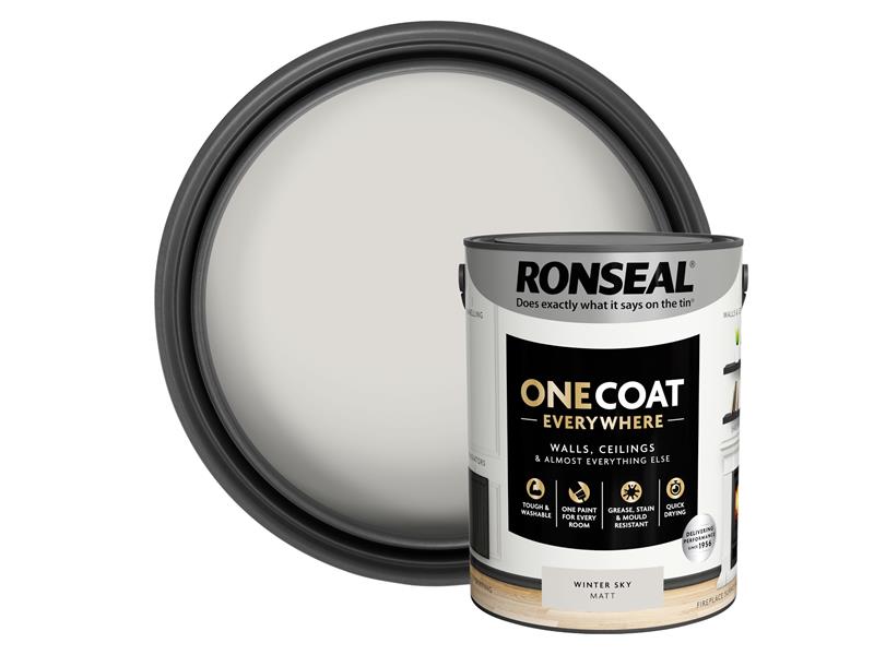 Ronseal One Coat Everywhere Interior Winter Sky Matt 5 Litre KCB.7015103.12604.81