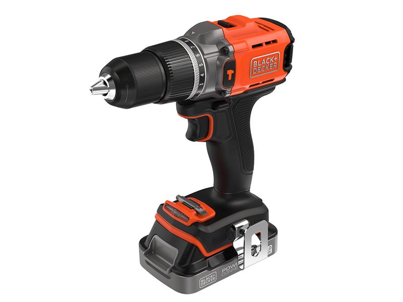 Black + Decker BCD383D1XK-GB Bcd383D1Xk Powerconnect™ Hammer Drill 18V 1 X 2.0Ah Li-Ion