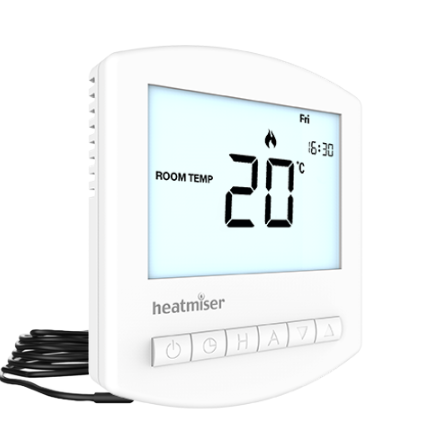 Electric Underfloor Heating Thermostat - Heatmiser Slimline-e v3