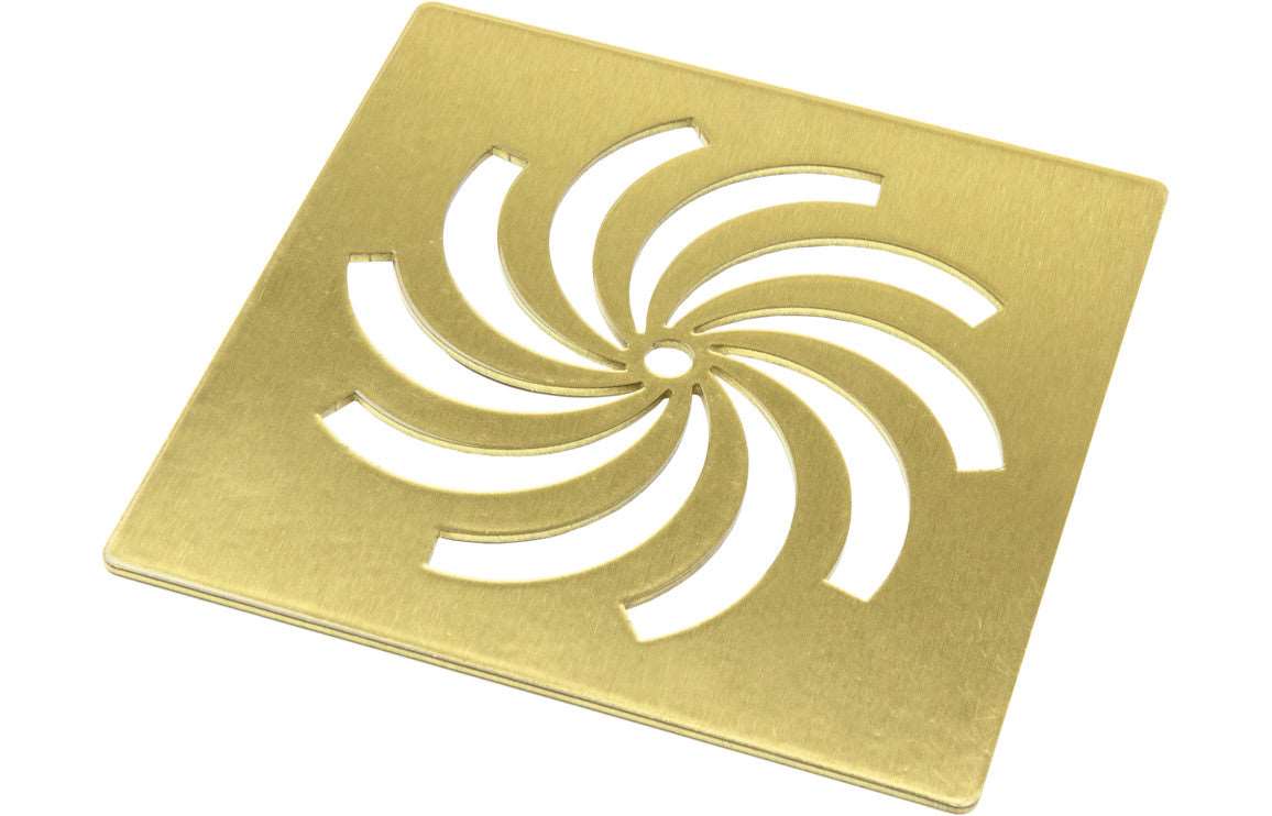 Designer Shower Tray Waste - Brushed Brass