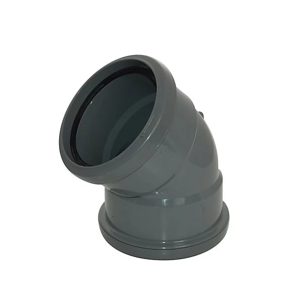 135' double socket bend grey