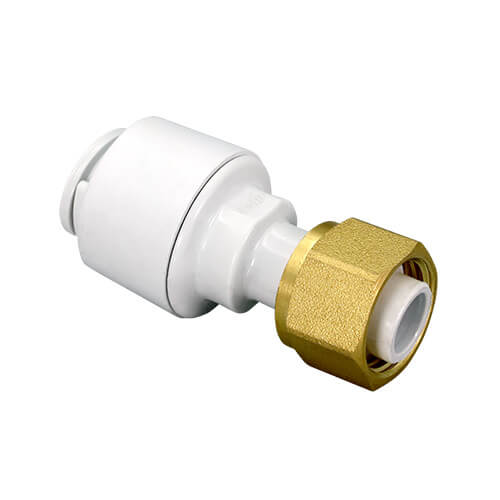 FloPlast Flofit+ Push Fit Tap Connector - 15mm x 1/2" - Pack of 5