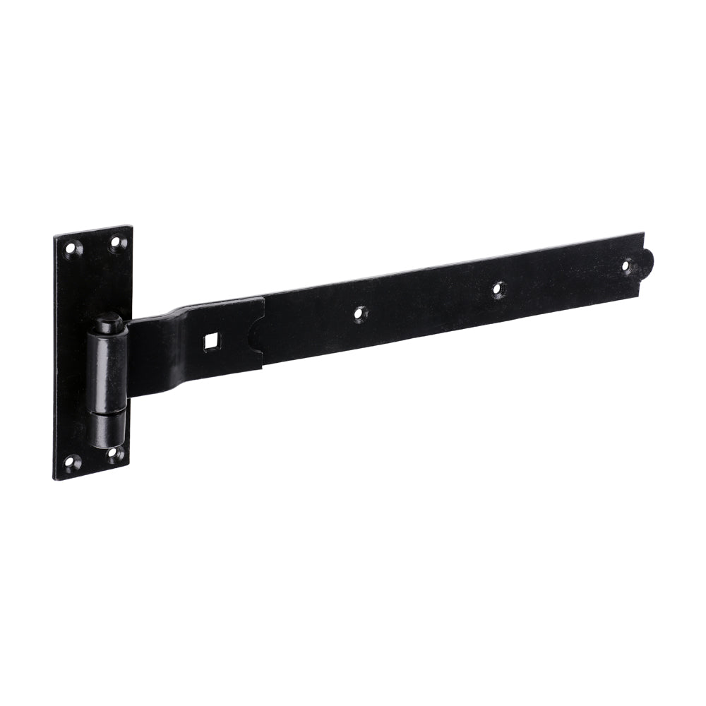 Cranked Hook & Band Hinges on Plates - Black