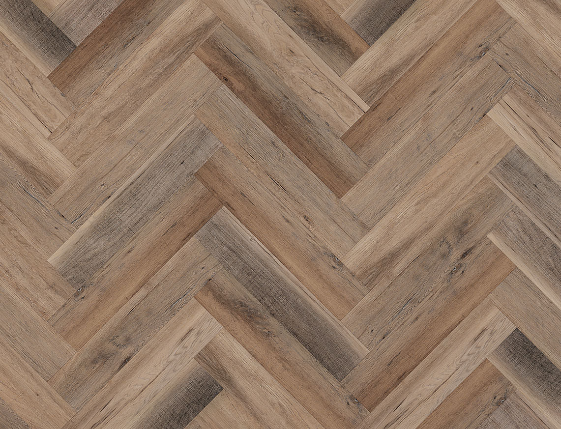 Marazion Oak SPC click herringbone