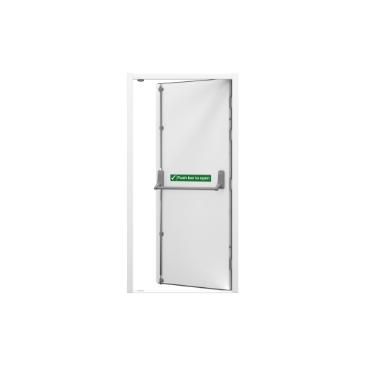 Lathams Left Hand Hinge Fire Escape Steel Door 2020 x 895 x 90mm