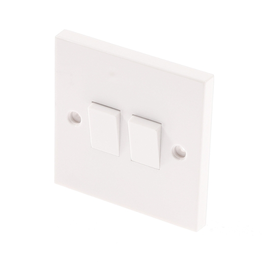 4TRADE 2 Gang 2 Way Light Switch 10AX