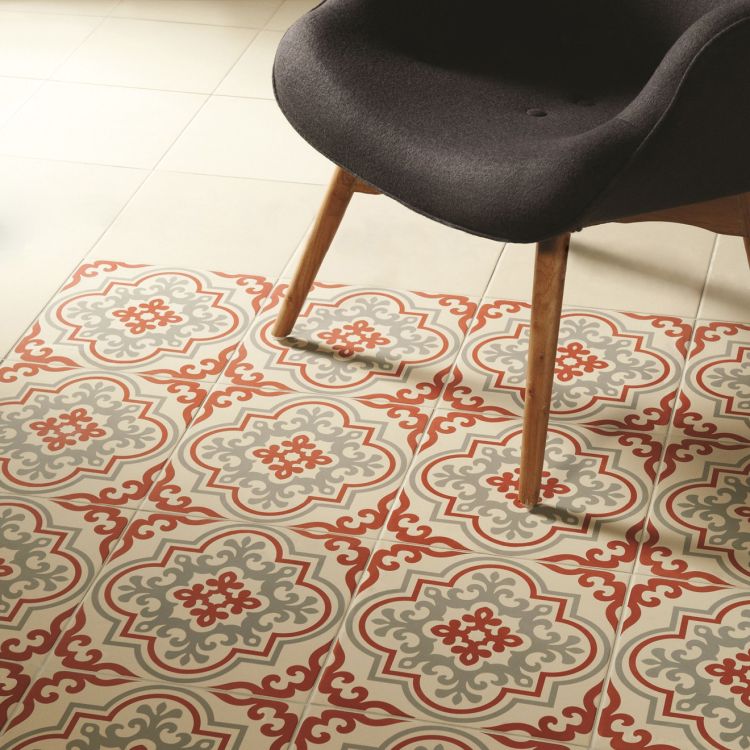 Original Style Odyssey Grande Co-ordinating Plain White Tile 30x30cm