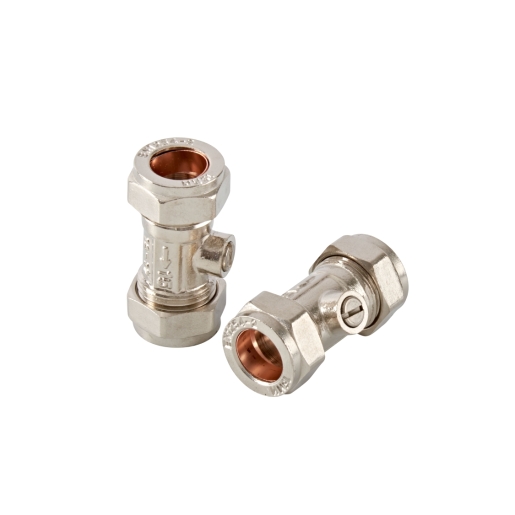 15mm Straight Isolating Valve Chrome