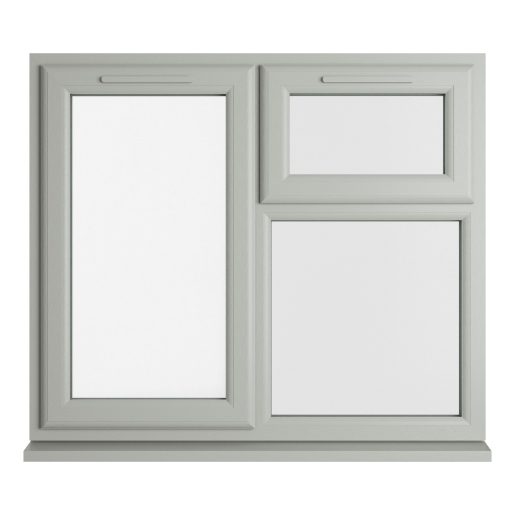 Crystal Double Glazed uPVC Window Agate/White Left Hung 1040mm x 1190mm Clear
