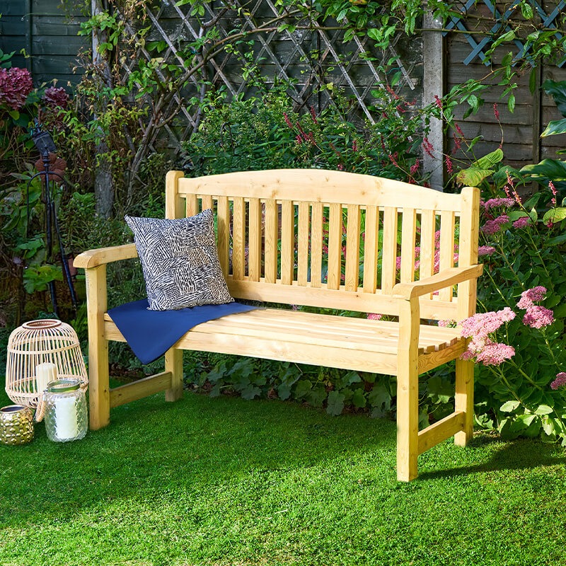Forest Harvington Wooden Garden Bench 4â0 x 2â0 (1.22m x 0.60m)