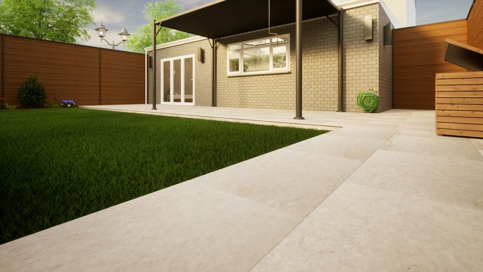 Porcelain Paving - 900mm x 600mm x 20mm Frosty Grey