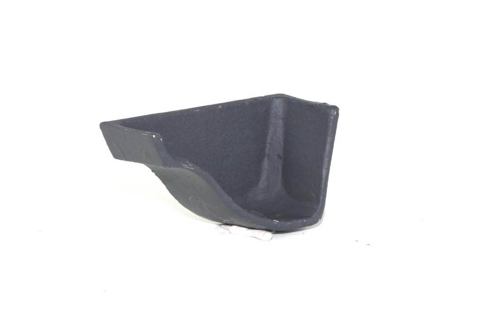 Cast Iron Ogee Gutter Left Hand Internal Stopend - 125mm Primed