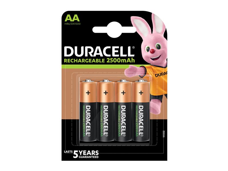 Duracell Aa Cell 2500Mah Rechargeable Batteries (Pack 4) S7661