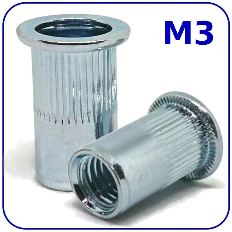 M3 Rivnuts Steel Knurled