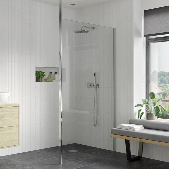 Capital8 700mm Wetroom Panel & Floor-to-Ceiling Pole