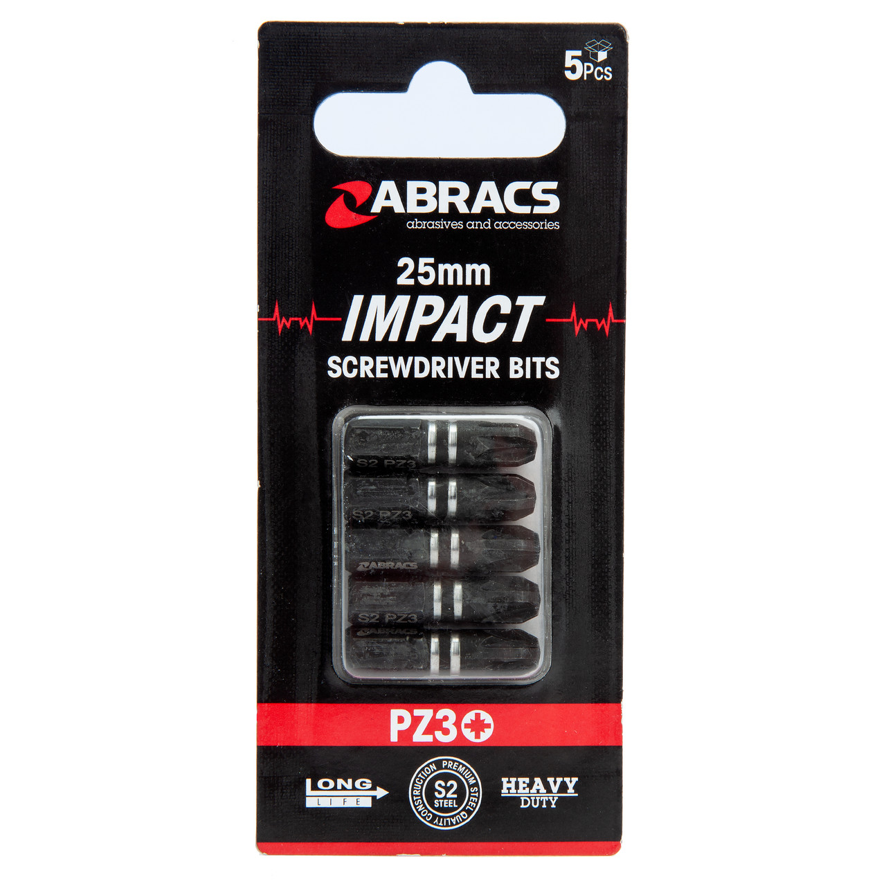 Abracs Ipz32505 Pz3 Impact Screwdriver Bits 25Mm (Pack Of 5)