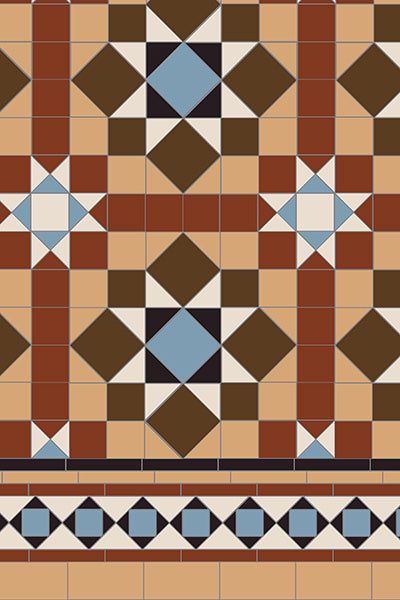Original Style Victorian Chatsworth 6 colour Pattern