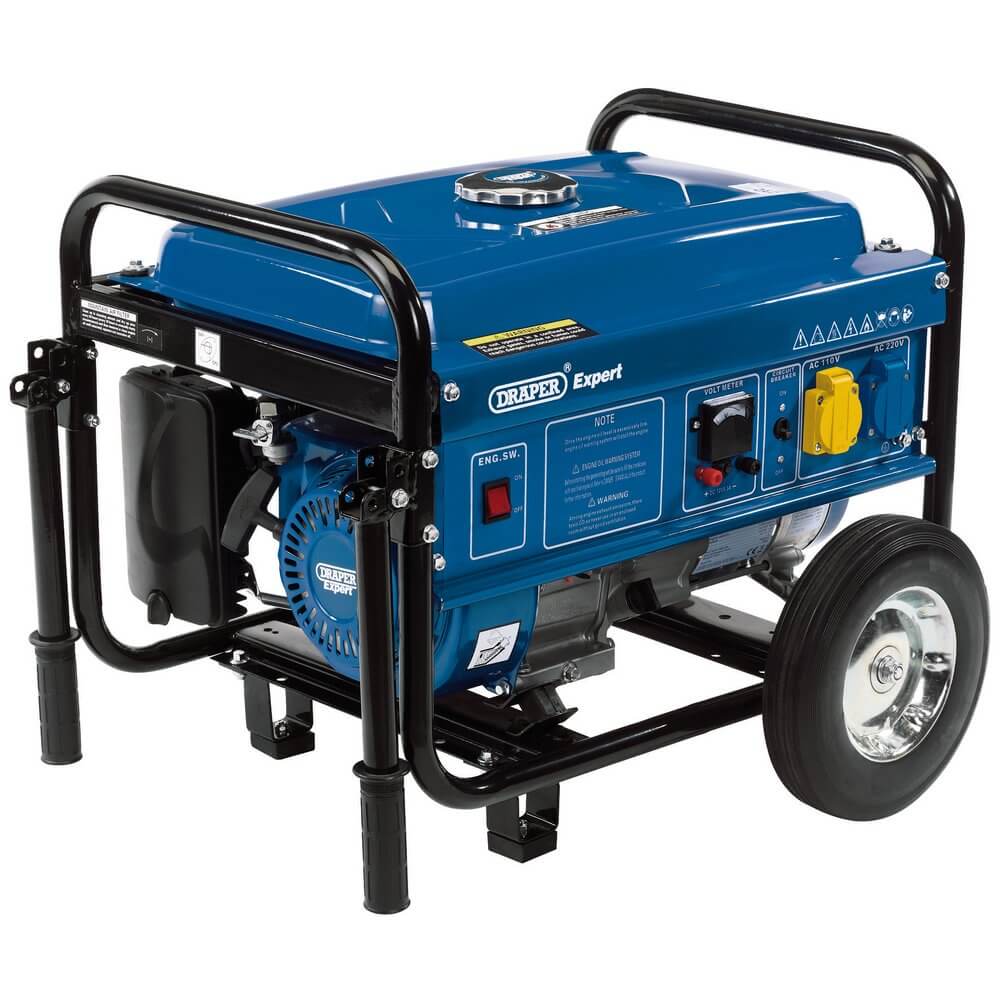Draper Expert 87088 Petrol Generator With Wheels 2500W each 1