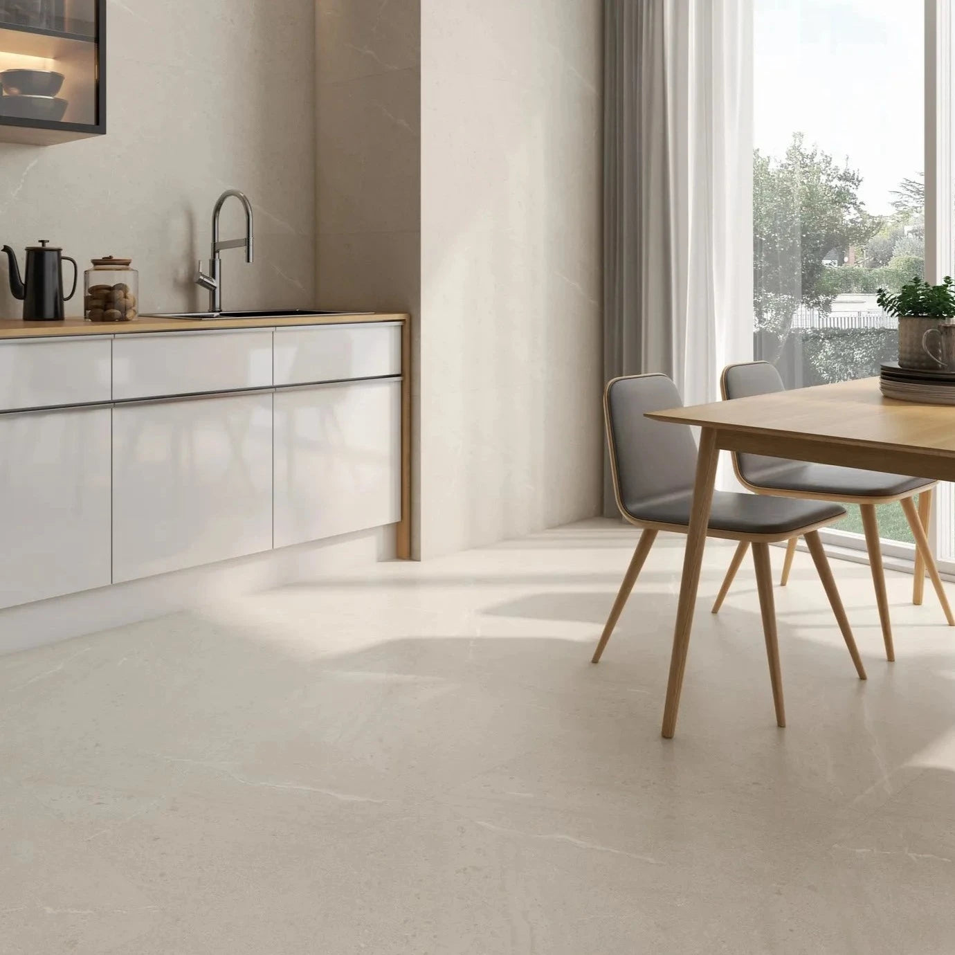 Extreme Beige Stone Effect Porcelain Wall and Floor Tile 30x60cm