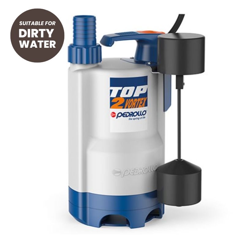 Pedrollo Top 3 Vortex GM Submersible Pump with Magnetic Float for Dirty Water (Single-Phase) | 2300192