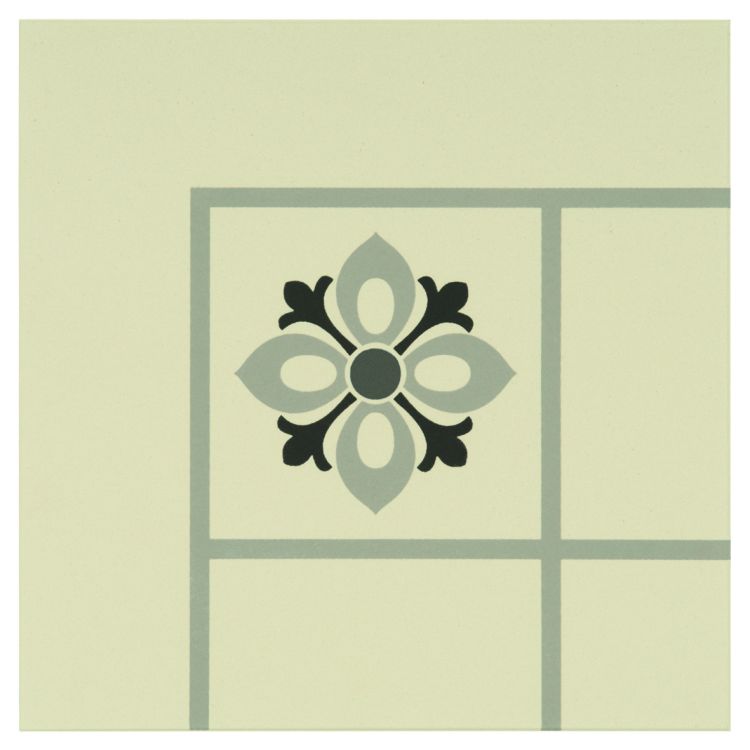 Оriginal Style Odyssey Primo Bohemia Corner Light Grey, Dark Grey and Black on White 15x15cm