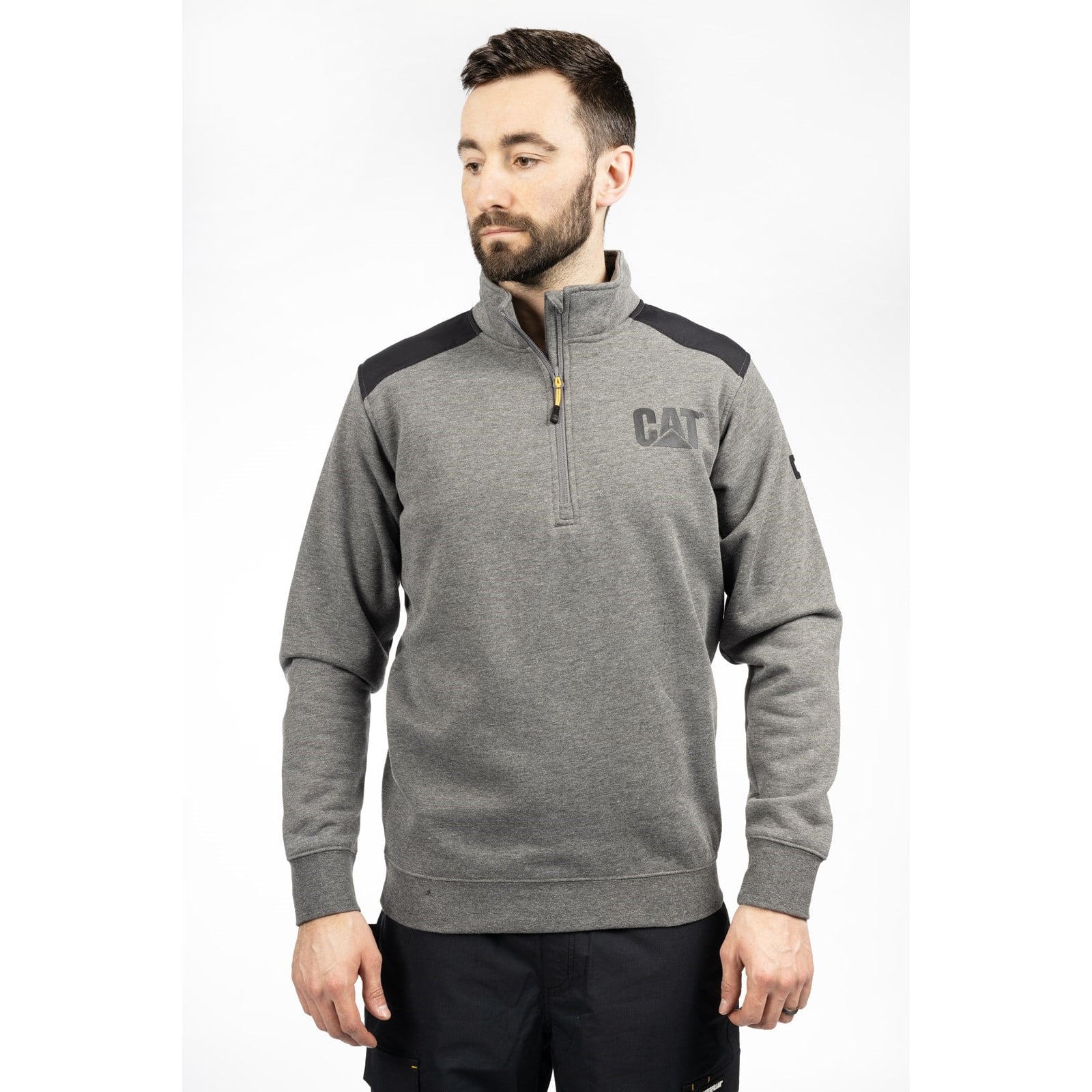 Caterpillar Essential 1/4 Zip Sweatshirt Size Sml Grey 39483-73644-03