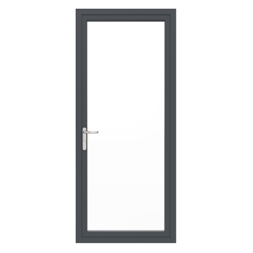 Aston Black Aluminium Single Door Frame Unglazed, Size: 60x2100x900mm