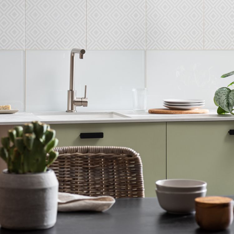Original Style Glassworks Arctic Splashback Tile 75x90cm