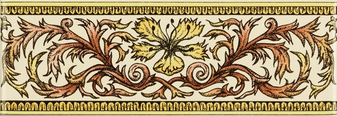 Original Style Artworks Autumn Foliage Classical Decorative Border on County White
