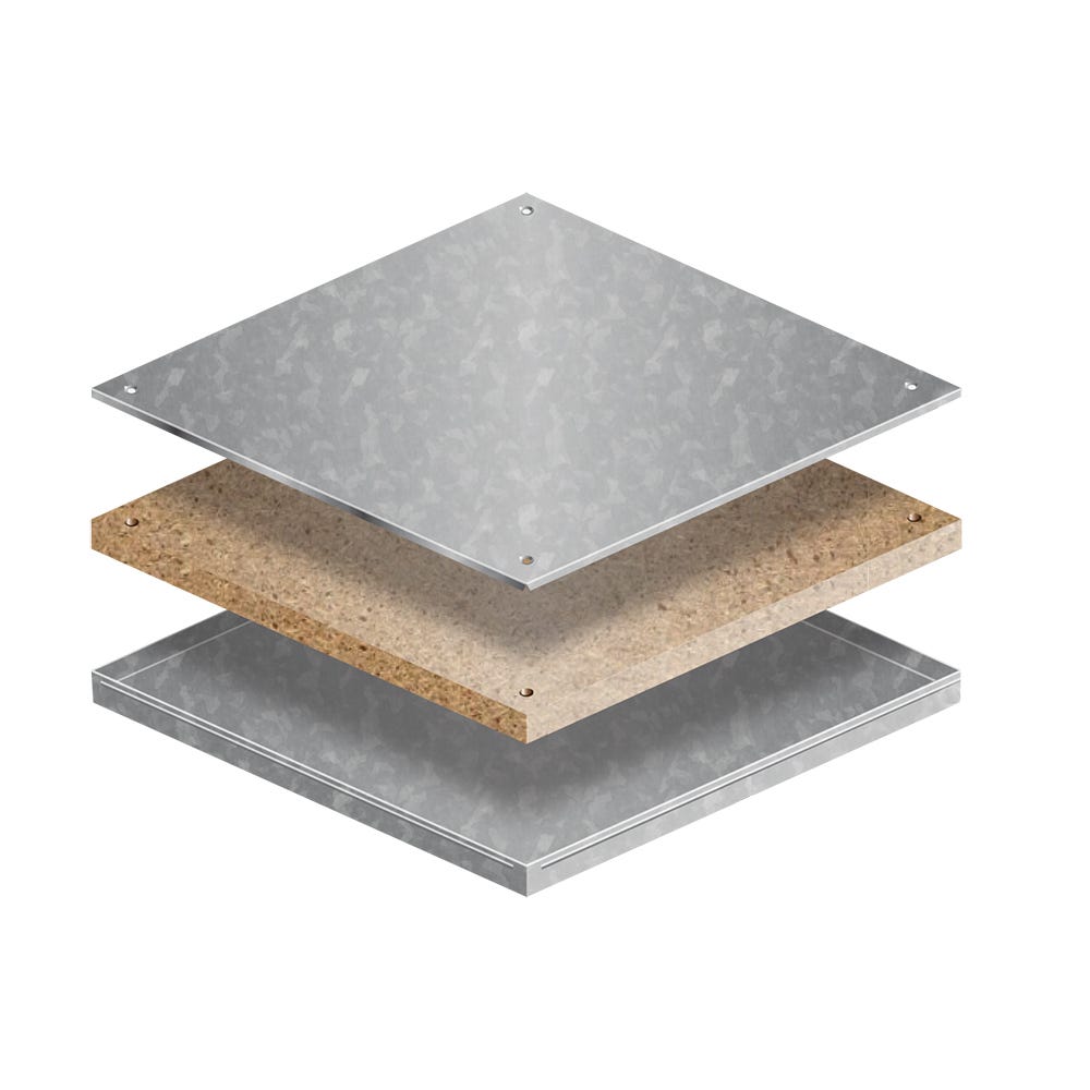 Bathgate BG3LS Raised Floor Panel BSEN Class 3 Grade Steel Encapsulated Bare Panel 600mm x 600mm x 26mm