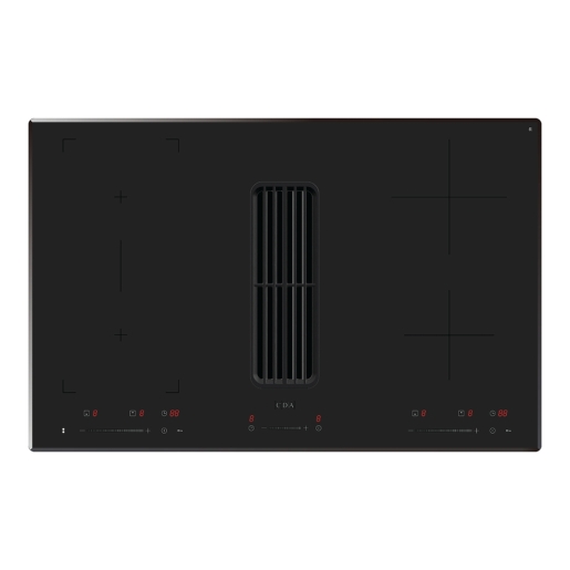 CDA HNE81FR 4 Zone Induction Hob with Built-In Extractor Matte Black