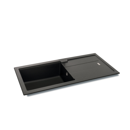 Carron Phoenix Bali 1 Bowl Inset Jet Black Composite Granite Kitchen Sink