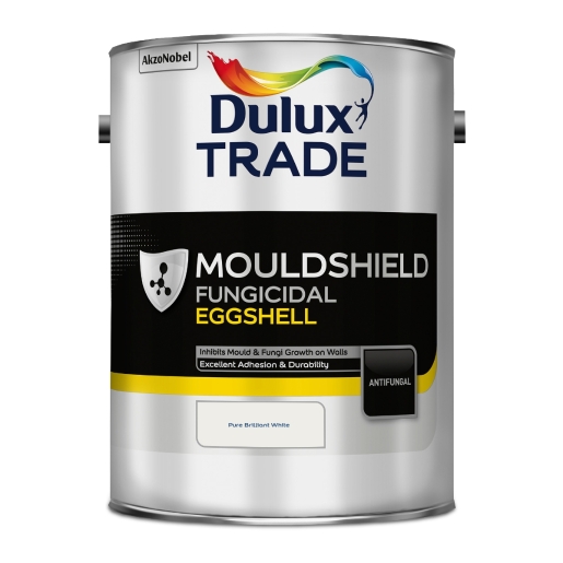 Dulux Trade Quick Drying Eggshell Mouldshield 5L Pure Brilliant White