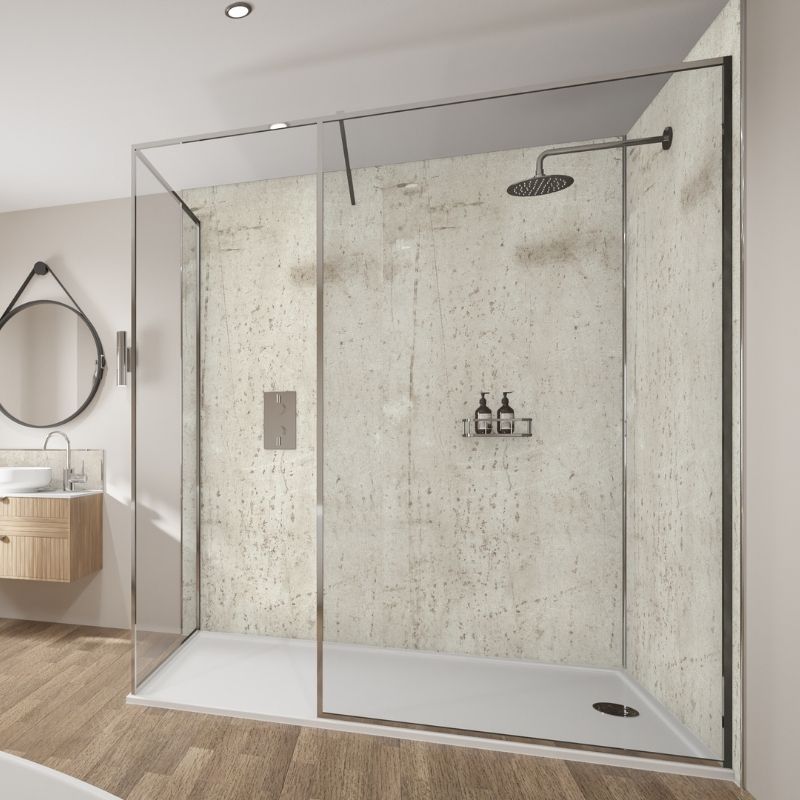 Laminate Wall Panel Square Edge - 900mm x 2420mm x 11mm Cream Stone